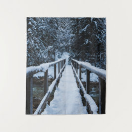 Tapiz Cruzando el río en invierno