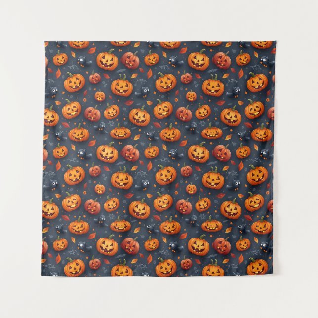 Tapiz cuadrado con temática de Halloween (Anverso)