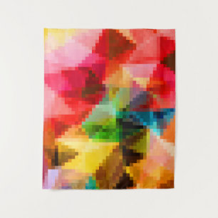 Tapiz Cuadrado de píxel geométrico poligonal borroso bri