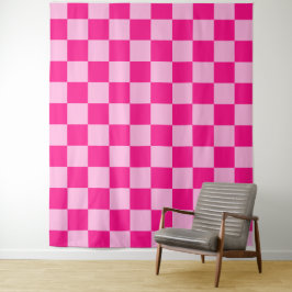 Tapiz Cuadrados controlados luz de retro rosa caliente