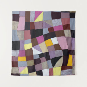 Tapiz Cuadrícula irregular: Pintura abstracta violeta-am