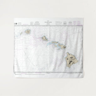 Tapiz Cuadro Náutico de las Islas Hawái 1904