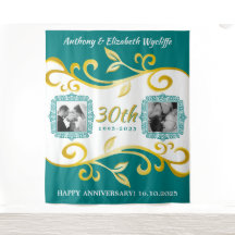 Cualquier aniversario Boda agrega tus fotos oro Ve