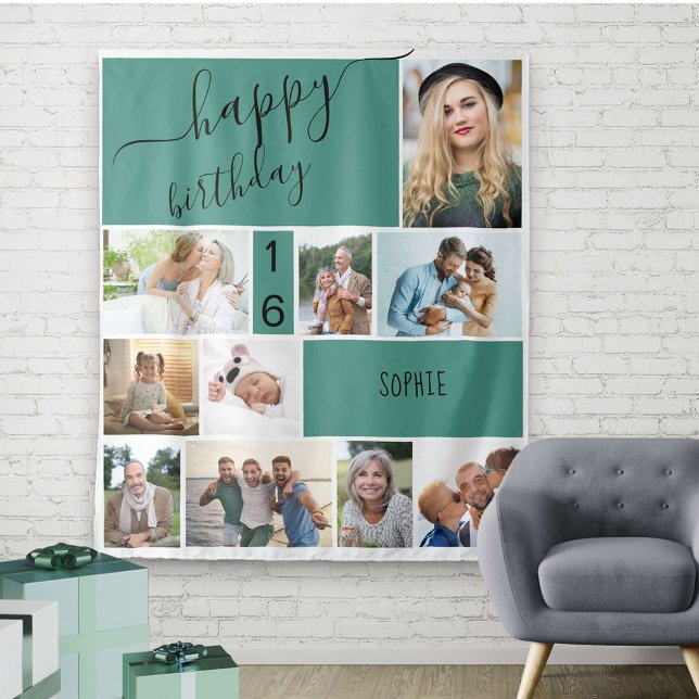 Tapiz Cualquier Edad 10 Fotos Collage Personalizado Verd (Subido por el creador)