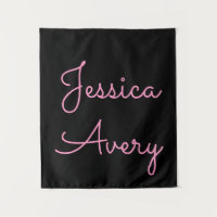 Cualquier nombre | Guay Editable Pink Script on Bl
