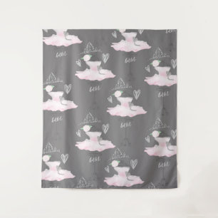 Tapiz Cuarto de niñas Bailarina de Pink & Grey Couture