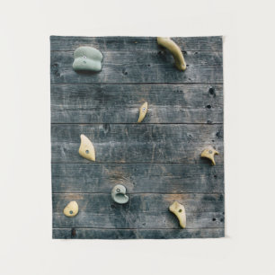 Tapiz Cuatro decoraciones de madera marrón en la pared