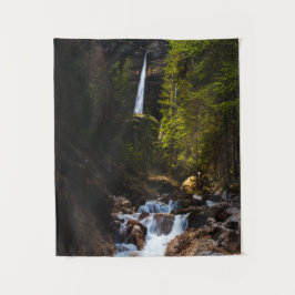 Tapiz Cuento mágico de hadas en la cascada Peričnik, Esl