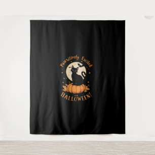 Tapiz Cuidada Bat De Calabaza De Gato De Gato De Fantasm