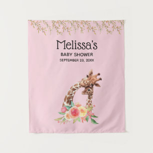 Tapiz Cuidada Giraffe Watercolor Mamá y Babe Baby Shower
