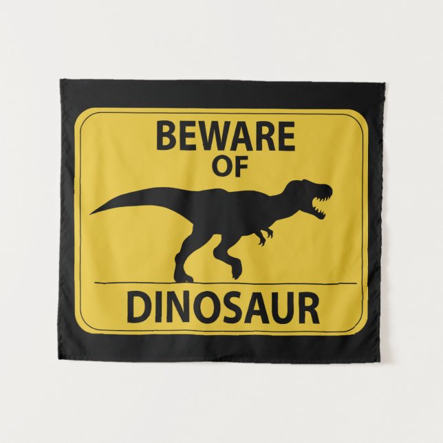 Tapiz Cuidado con los dinosaurios (Anverso (horizontal))