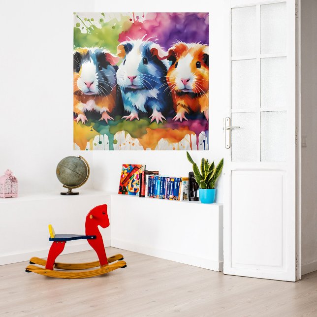 Tapiz Cuidados conejillos de indias con salpicaduras de  (Subido por el creador)