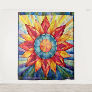 Tapiz Cuilt de Medallón Sunburst