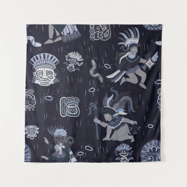 Tapiz Cultura inca: Patrón gráfico sin inconvenientes (Anverso)