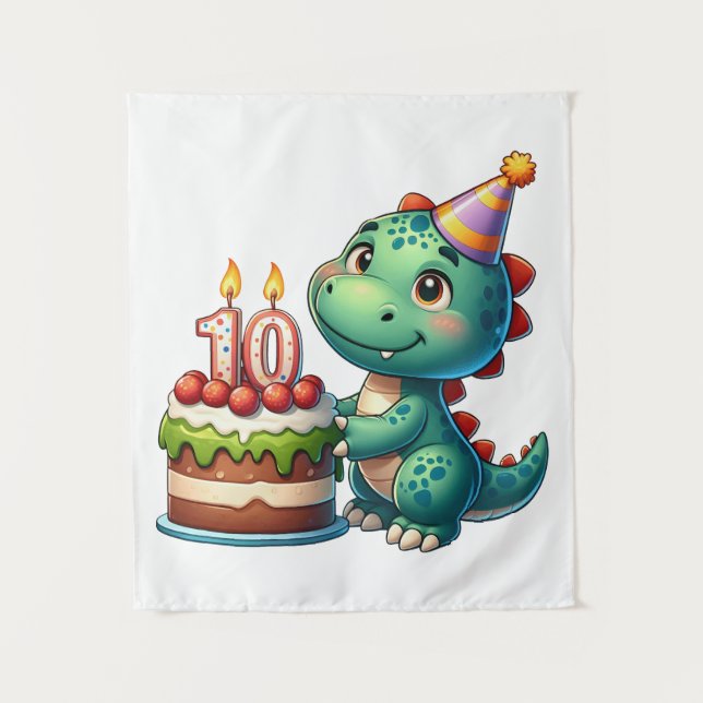 Tapiz Cumpleaños 10 de Dino (Anverso)