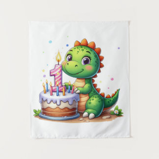 Tapiz Cumpleaños 1 de Dino