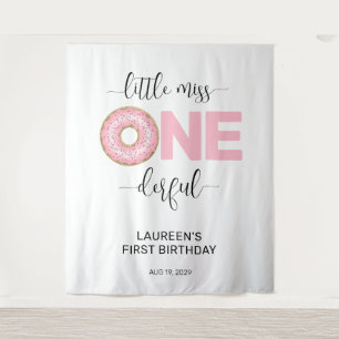 Tapiz Cumpleaños 1 de Pink Sweet Little MIss