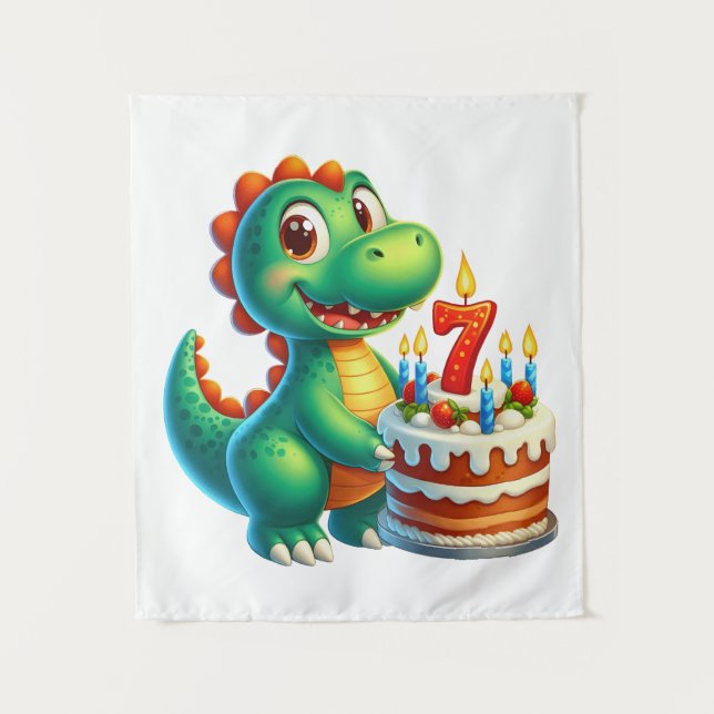 Tapiz Cumpleaños 7 de Dino (Anverso)