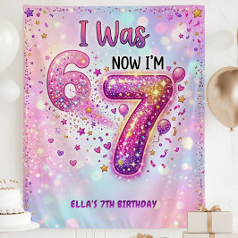 Tapiz Cumpleaños Cumplí 7 Banner 6 7 Años