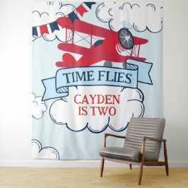 Tapiz Cumpleaños de avión El tiempo vuela