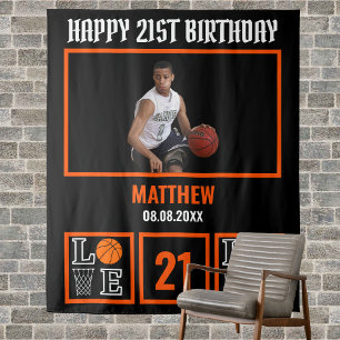 Tapiz Cumpleaños de baloncesto, jugador de baloncesto co