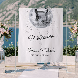 Tapiz Cumpleaños de Bola de Discoteca