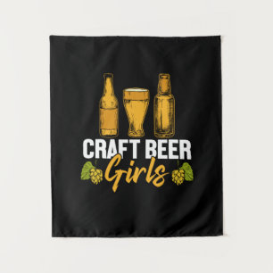 Tapiz Cumpleaños de chicas cerveceras de cerveza artesan