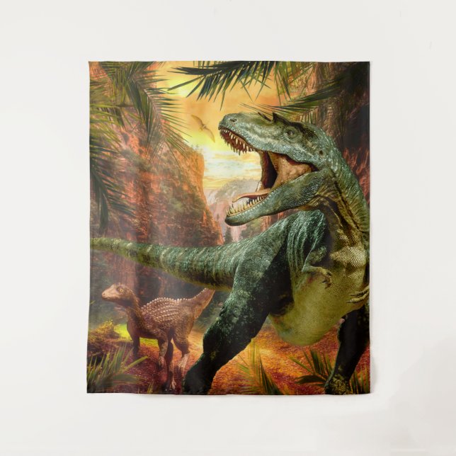 Tapiz Cumpleaños de chicos dinosaurio TRex | Telón de fo (Anverso)