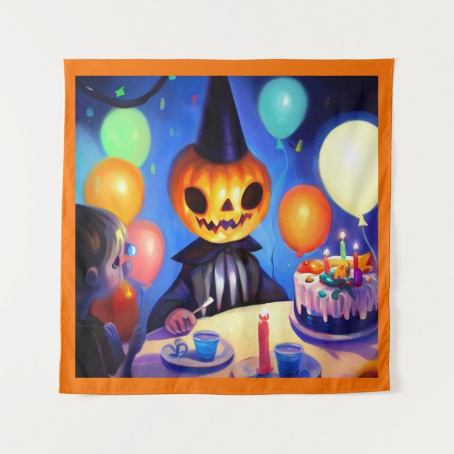 Tapiz Cumpleaños de Halloween 2 (Anverso)