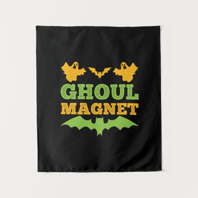 Tapiz Cumpleaños de imán de Halloween Ghoul (Anverso)