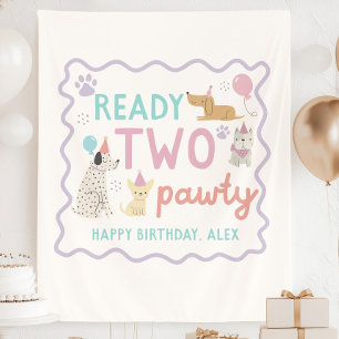 Tapiz Cumpleaños de la 2da Fiesta de Cachorros Personali