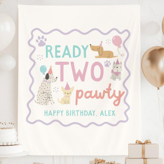 Tapiz Cumpleaños de la 2da Fiesta de Cachorros Personali
