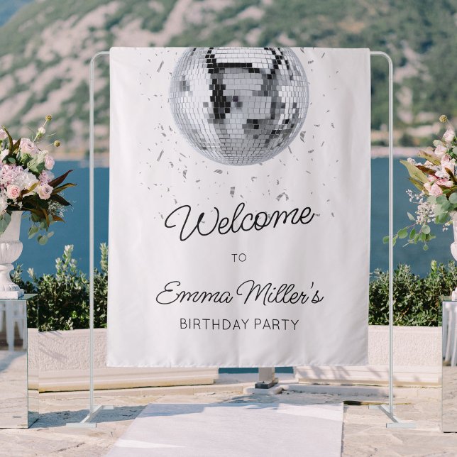 Tapiz Cumpleaños de la bola de disco (Subido por el creador)