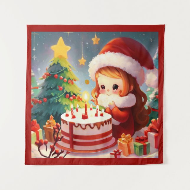 Tapiz Cumpleaños de Navidad 1 (Anverso)