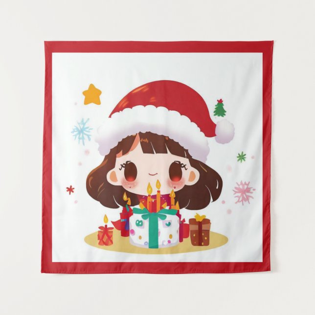 Tapiz Cumpleaños de Navidad 2 (Anverso)