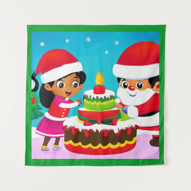 Tapiz Cumpleaños de Navidad 3 (Anverso)