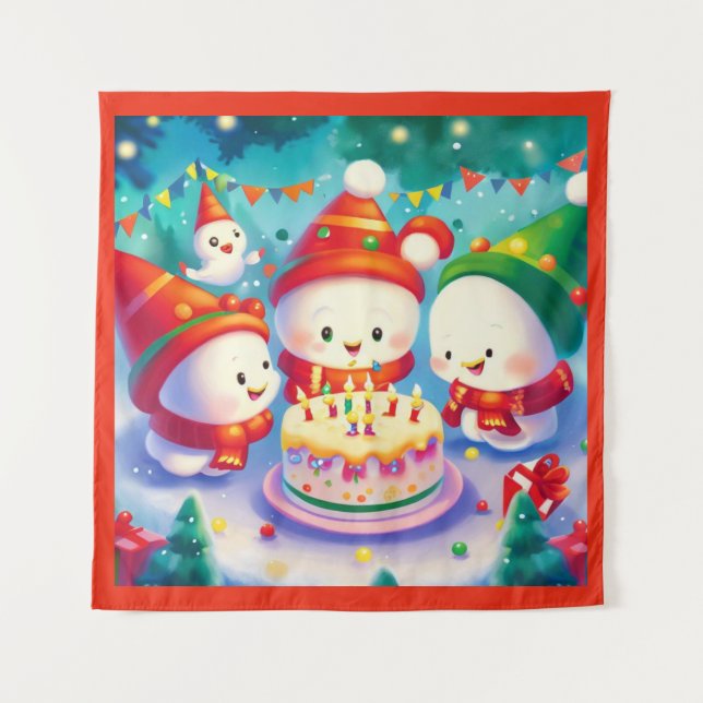Tapiz Cumpleaños de Navidad 6 (Anverso)