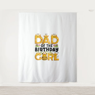 Tapiz Cumpleaños de Papá 1ra Cumpleañera Tema de Jirafa