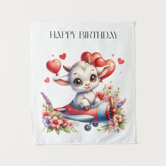 Tapiz Cumpleaños de Piloto de Cabra (Anverso)