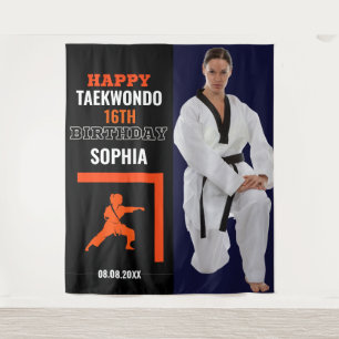 Tapiz Cumpleaños de Taekwondo, Chica jugador da fondo