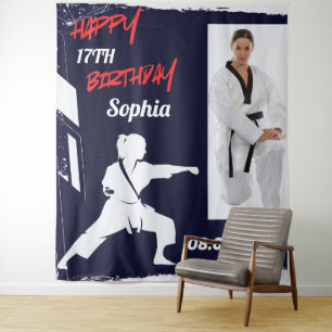 Tapiz Cumpleaños de Taekwondo, Jugadora de Taekwondo Gir