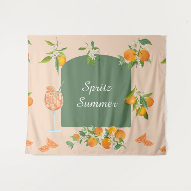 Tapiz Cumpleaños de verano Spritz (Anverso (horizontal))