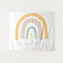 Cumpleaños del Chica Pastel Rainbow moderno