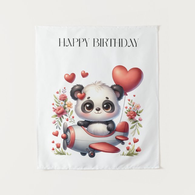 Tapiz Cumpleaños del piloto panda (Anverso)