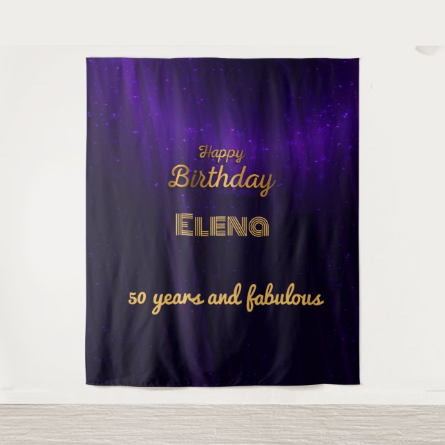 Tapiz Cumpleaños elegante (Anverso)