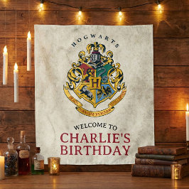 Tapiz Cumpleaños Escudo de Hogwarts Harry Potter