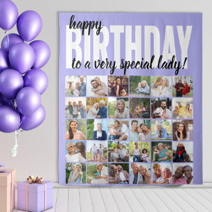 Tapiz Cumpleaños Feliz Personalizado para .. 30 Collage 