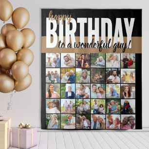 Tapiz Cumpleaños Feliz Personalizado para .. 30 Collage 