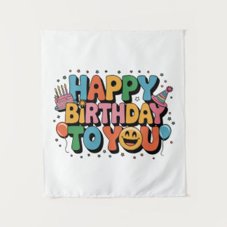 Tapiz Cumpleaños Feliz Sonriente