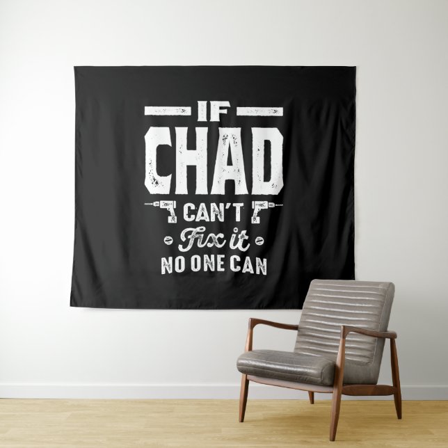 Tapiz Cumpleaños Nombre Personalizado Chad (In situ (horizontal))